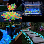 2026 New 300Pcs Glow in The Dark Garden Rocks, Glow At Night Pebbles, Colorful Glow-in-The-Dark Garden Stones, for Outdoor Fish Tank Rocks Aquarium Gravel Luminous Stones (Mixed, 300 Pcs) - Image 3
