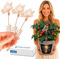 Premium Electroculture Copper Garden Antennas (3-Pack) – Decorative Butterfly Plant Growth Boosters for Tomatoes, Vegetable Gardens, Raised Beds & Houseplants – 99% Pure Copper Stakes by ThriveGarden