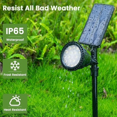 Halloween Solar Spot Lights Outdoor Ideal Decor for Landscape Warm White-4P - Image 5
