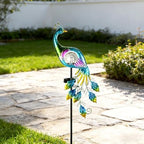 Solar Garden Decorative Lights, Garden Decor Solar Lights Peacock Lawn Light, for Yard Outdoor Decorations Ground Inserted Waterproof Yard Lamp LED (Blue) - Image 6
