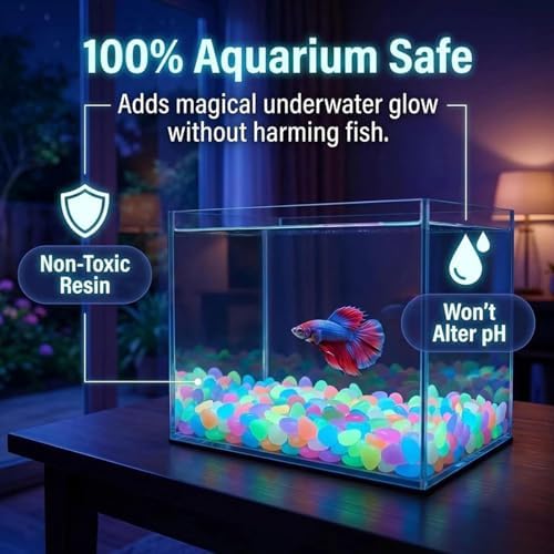 Colorful Glow-in-The-Dark Garden Stones, 2026 New Stepping Stone Kit, Night Guide Pebbles, Luminous Glow Stones for Outdoor, Glow Rocks for Landscaping (Green,1000 Pcs) - Image 5
