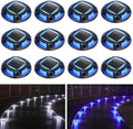 AGPTEK Solar Driveway Lights Outdoor 12 Pack, 2 Color Modes LED Deck Dock by AGPTEK