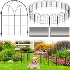 Decorative Garden Fence, 20 ft Rustproof No Dig Flower Bed Border 19 Pack by Unknown
