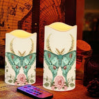 Butterfly Flameless LED Candles with Remote Timer Electric Fake Candle Color Changing Pillar Candles Battery Operated for Table Centerpiece Home Indoor Wedding Decoration Set of 4 - Image 5