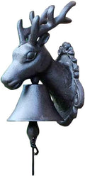 Elk Cast Iron Doorbell Garden Decoration Wall Bell Outdoor Dinner Bell Dinner Bell (Black 27 * 13 * 14cm) by Unknown