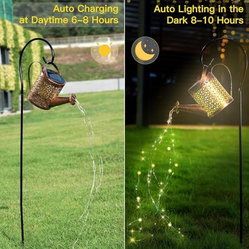 Outdoor Solar Lanterns Watering Can Patio Light - Image 4