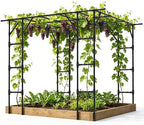 Grape Vine Trellis,Heavy Duty Metal Plant Support Trellis-113L*81W*96H in by TrellumeGardenHome