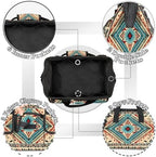 Boho Aztec Pattern Tool Bags for Men Women Multi-Pockets Wide Mouth Tool Organizer Storage Tote Bag Waterproof Stroage Bags with Adjustabe Shoulder Straper for Car Electrician Garden - Image 5