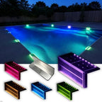 SHONELIGHTING Solar Pool Lights, Inground Pool LEDs, RGB-W, 6Pk by SHONELIGHTING