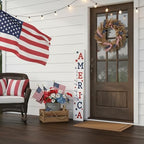 Calloway Mills 118824707 God Bless America White Porch leaner, 47" x 7.25" - Image 2