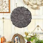 Sungmor Vintage Cast Iron Lotus Stepping Stone, Dark Brown - Image 6