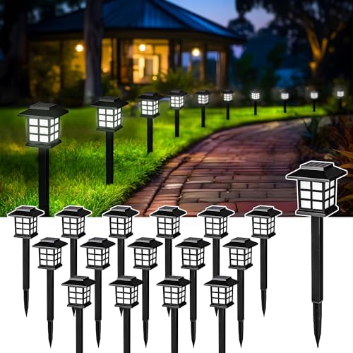 SOLPEX Solar Lights Outdoor Pathway Walkway Garden Solar Light Outside 16Pc by Solpex