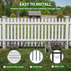 ULIOK Animal Barrier Fence, 16 Panels No Dig Fence 17.3ft(L) x12in(H), Garden Fences for Rabbits and Dog Ground Defense, Rustproof Metal Fences Border, Fencing Bottom Blocker for Outdoor Yard Patio - Image 4