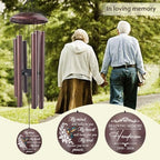 Personalized Wind Chimes Memorial Mother Father, Hummingbird Keepsake - Image 2
