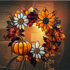 Autumn Pumpkin Wreath Acrylic Suncatcher - Image 7