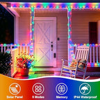 YEGUO 4 Pack Multicolor Solar Fairy Lights, Each 33ft 100 LED Christmas Lights Outdoor Waterproof, 8 Modes Sliver Wire Solar String Lights - Image 2