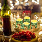 4 Pack Green Leaves Flameless Candles with Timers Highland Cattle Flickering Battery Operated LED Candles with Remote Tea Lights for St Patrick Day Home Decoration - Image 4