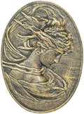 Sungmor Gold Cast Iron Wall Decor,Oval-shaped Classical Lady Relief Plaque by Sungmor