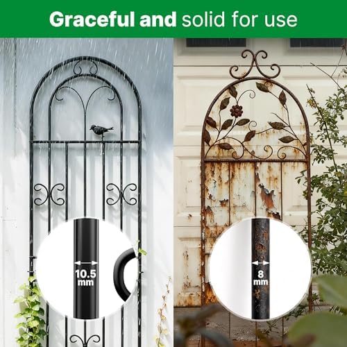 ARIFARO 2 Pack 78" H x 20" W Metal Garden Trellis for Climbing Plants - Image 7