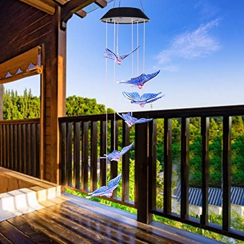 Butterfly Color Changing Solar Wind Chimes Outdoor, for mom, Women,Grandma,Daughter,Aunt,Friend,Wife,Sister.Yard Decor Birthday Gifts,Gardening Gift for Christmas - Image 4