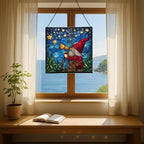 Star Gazer Gnome Stained Glass Suncatcher – Square Hanging Window Panel for Home or Greenhouse – Whimsical Glass Art Gift for Garden Lovers, Christmas, Halloween, Father Days j9i2JX - Image 6
