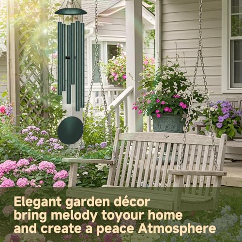 45" Large Wind Chimes for Outside, 6 Thick and Bold Aluminum Tubes (Forest) - Image 5