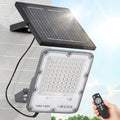 100W Solar Flood Light Outdoor Waterproof, 24000LM 6500K LED Solar Street Light with Remote, Dusk to Dawn Solar-Powered Lamp, Split Type Security Lighting with 13FT Cable for Parking Lot Yard Garage by IlluminateYourWorld