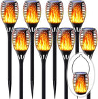 Flickering Flame Solar Torch Lights Outdoor, 3in1 Solar Lantern by FITSAN