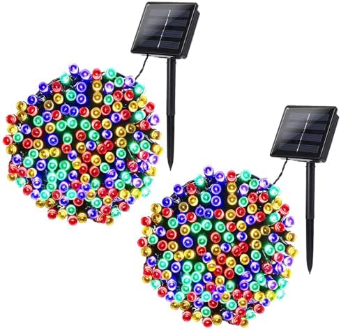 Joomer Solar Christmas Lights Outdoor, 2PACK Total 144FT 400LED, Blue by Joomer