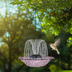 Solar Bird Bath | Hangable Shower Water Bowl - Solar Fountain for Bird Bath with Water Pump,for Outdoor Patio Garden Backyard - Image 3