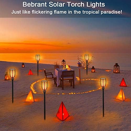 Aityvert Flickering Flame Solar Torch Lights Outdoor, 43" Tall, 2 Pack - Image 4