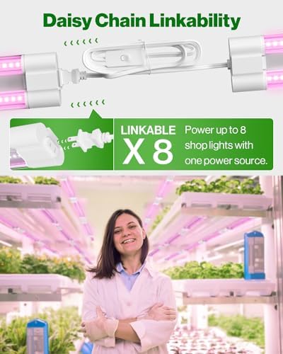 Sunco 12 Pack 2FT LED Grow Light, Full Spectrum, 20W - Image 4