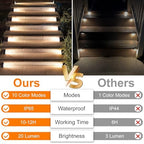 Ellasay Stair Lights Outdoor 12 Pack,10 Color Modes Solar Step Lights for Outside, Waterproof IP67 Solar Lights for Garden Stair,Patio,Deck,Yard,Front Step, Front Porch Decor - Image 3