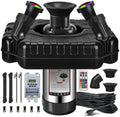 Pond Fountain Aerator，1HP 110V 750W，4RGB Lights Fountain Pump by Burnvale
