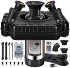 Pond Fountain Aerator，1HP 110V 750W，4RGB Lights Fountain Pump by Burnvale
