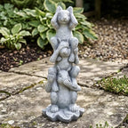 Elenon Zen Squirrel Statue, Three Wise Squirrels Sculpture, Meditation Yoga Animal Figurine, Sculpture, Hand-Painted Resin Garden Decor for Patio Lawn Home by ELENONSTATUE