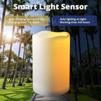 Large Waterproof Outdoor Solar Flameless Candles, 6" 8" 10" x 4" - 3 Pack - Image 2
