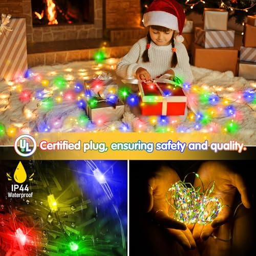 KNONEW 532FT 1600LED Green Wire Outdoor Fairy Lights Plug in Multicolor - Image 3