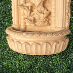 XBrand 30.3" Tall Solar Powered Outdoor Wall Fountain with Maiden Holding Pot – Classic Waterfall Design, Weather-Resistant Polyresin, Brown for Garden & Backyard Décor - Image 5