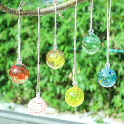 VCUTEKA Hanging Garden Gazing Balls, Glass Witch Ball for Outdoor Decor, 3" - Image 3