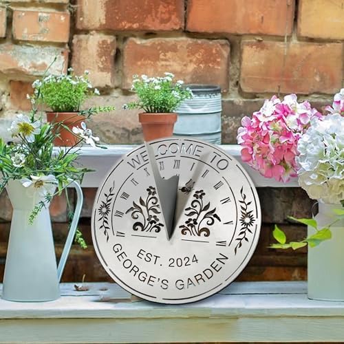 Personalized Butterfly sundials for the garden, Welcome to our Secret Garden Signs,Grow with love Flowers Garden Yard signs,Gardening Gifts for women,Gift Gardener Gift for Mom/Nana Mother's Day Gift - Image 2
