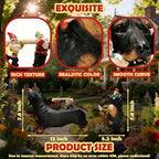 Sunthus Funny Gnomes Dachshund Garden Statue Outdoor Decor - Image 6