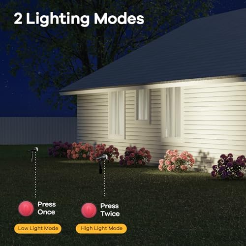 Consciot Solar Spotlights Outdoor, Daylight IP67 Waterproof 2-in-1 Solar Spot Lights, Durable Christmas Decorations Lights for Garden Yard Pathway Driveway Porch Walkway, Auto On/Off, 6 Pack - Image 5