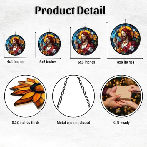 Jesus Christ Acrylic Suncatcher - Image 2