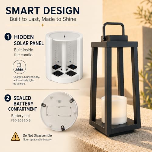 16in Metal Solar Lanterns Outdoor Waterproof,Hanging lantern，Floor Lamp - Image 6