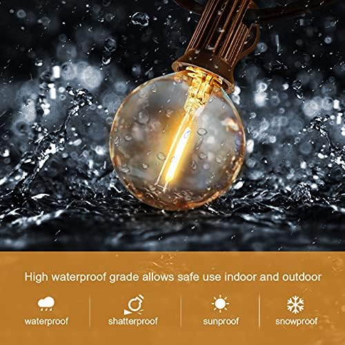 HISTAR LED 30FT Outdoor String Lights with Remote 27 dimmable Globe Bulbs - Image 5