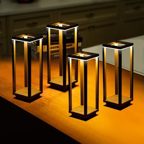 4Pack Cordless Table Lamp Rechargeable, 10" Portable Table Light by LightUpYourLife