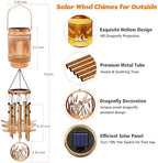 Dragonfly Solar Wind Chimes for Outside, Gifts for Mom Women Grandma Birthday Memorial Teacher, 32" Windchimes Outdoor Decor Hanging Solar Lantern for Garden Porch Patio Backyard - Image 2