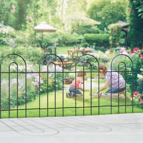 Garden Fence Border 32inX20ft Black Metal Wire Garden Fencing Panel Outdoor - Image 2