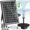 Solar Fountain Pump with Battery Backup, 8.5W Solar Water Pump Built-in 3200mAh Battery, Dual-Layer Nozzles 7+ Spray Modes & 5Ft PVC Tubing, Pond Fountain for Bird Bath Garden Water Feature by PONDIA